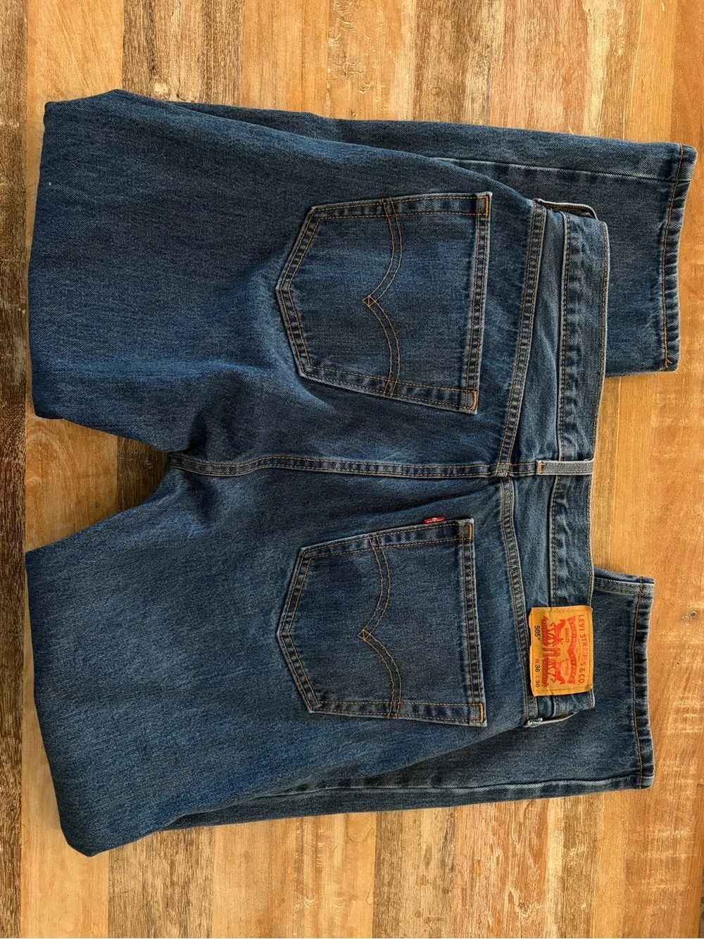 Levi’s 505 Regular Fit Straight Leg Jeans Men’s 36x30 Medium Wash Classic Denim